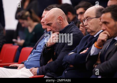 Siviglia, Spagna. 31st Jan, 2023. Direttore del calcio Monchi del Sevilla FC visto durante una conferenza stampa presso l'Estadio Ramon Sanchez Pizjuan a Siviglia. (Photo Credit: Gonzales Photo/Alamy Live News Foto Stock