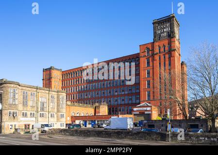 Belper Mill Derwent Valley Mills Sito Patrimonio dell'Umanità East Mill torre di Strutt's Mill Belper North Mill Belper Derbyshire Amber Valley Inghilterra Regno Unito GB Foto Stock
