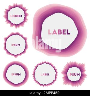 Banner rotondo colorato. Sfondi circolari sorprendenti. Potente illustrazione vettoriale. Illustrazione Vettoriale