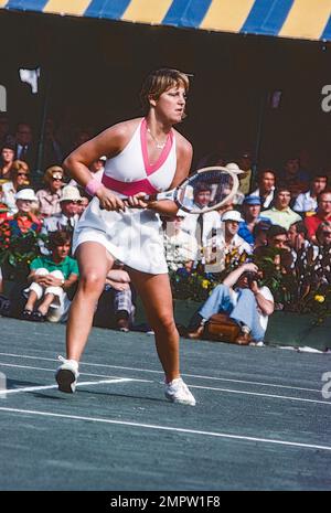 Chris Evert (USA) Singles championa t the 1977 US Open Tennis. Foto Stock