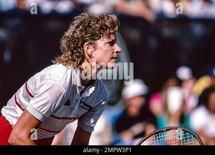 Chris Evert (USA) gareggia negli US Open Tennis 1984. Foto Stock