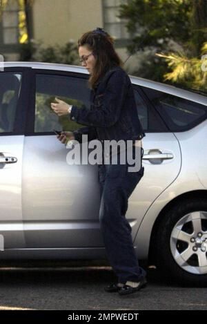Esclusivo!! L'attrice Diane Lane è stata vista fuori e circa questo pomeriggio prima di dirigersi all'aeroporto per un volo fuori di Los Angeles. L'attrice di 44 anni, che è stata vista casualmente vestita di jeans, è sposata con l'attore Josh Brolin. Los Angeles, California. 5/14/09. Foto Stock