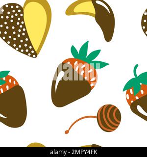 Modello senza cuciture per dessert al cioccolato Illustrazione Vettoriale