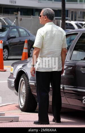 Ed Harris e Tony Plana hanno girato le scene del loro nuovo film "Pain and Gain". Il film ha anche come protagonisti Dwayne 'The Rock' Johnson e Mark Wahlberg. Miami Beach, Florida. 17th maggio 2012. Foto Stock