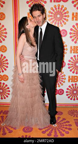 Amanda Peet e David Benioff al HBO Emmy After Party tenutosi al Plaza del Pacific Design Center. Los Angeles, California. 18th settembre 2011. . Foto Stock