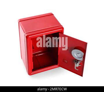 Acciaio rosso aperto isolato su bianco Foto Stock