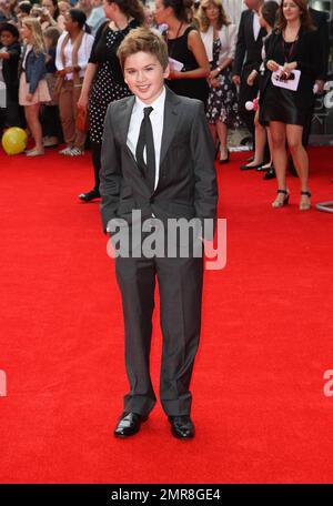 Theo Stevenson partecipa alla prima mondiale di Horrid Henry il film a Londra, Regno Unito, 07/24/11. . Foto Stock