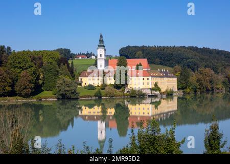 Monastero di Vornbach, Neuhaus am Inn, Bäderdreieck, bassa Baviera, Baviera, Germania, Europa Foto Stock