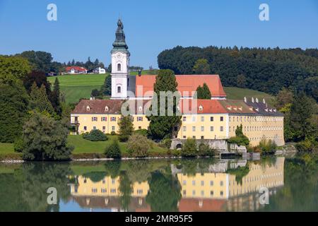 Monastero di Vornbach, Neuhaus am Inn, Bäderdreieck, bassa Baviera, Baviera, Germania, Europa Foto Stock