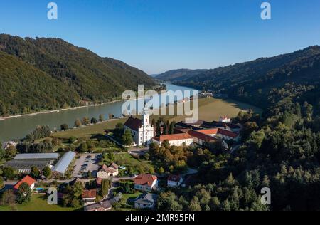 Fucilato, Danubio, valle del Danubio, Abbazia di Engelszell, Monastero Trappista, Engelhartszell, Innviertel, alta Austria Foto Stock