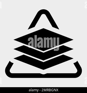 Simbolo icona livelli segno Isola su sfondo bianco,Illustrazione vettoriale Illustrazione Vettoriale