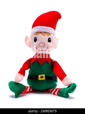 Peluche ripieno di peluche su bianco. Foto Stock