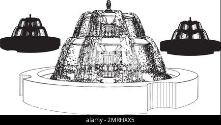 Fontana vettore Illustrazione Vettoriale