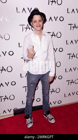 DJ Samantha Ronson arriva al TAO Nightclub all'interno del Venetian Hotel & Casino dove Kim Kardashian ha ospitato un Capodanno. Las Vegas, Nevada. 31st dicembre 2011. Foto Stock