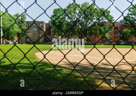 Attraverso la fence - messa a fuoco Foto Stock