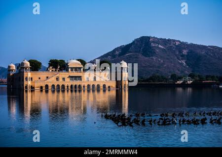 Il Jal mahal della città di Jaipur in Rajasthan. Foto Stock