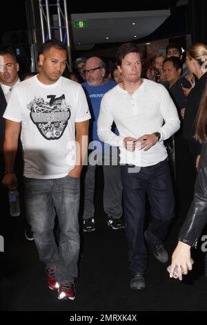 Mark Wahlberg alla prima mondiale australiana "Transforms: Age of Extinction" tenutasi a Sydney, Australia. 21st maggio 2014. Foto Stock