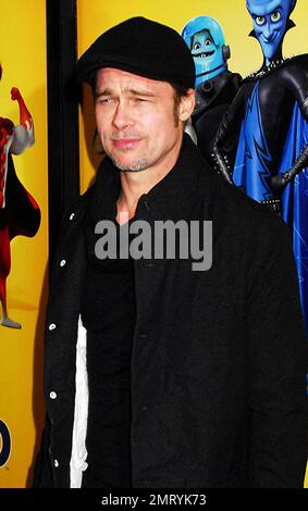 Brad Pitt alla prima di 'Megamind' all'AMC Lincoln Square IMAX 13 di New York, NY 11/3/10. Foto Stock