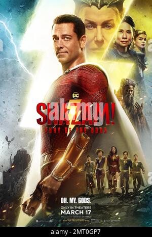 DATA DI USCITA: 17 marzo 2023 TITOLO: Shazam! Furia degli dei. CASA DI PRODUZIONE: New Line Cinema. DIRETTORE: David F. Sandberg. TRAMA: Sequel del film del 2019 'Shazam!' I dettagli del grafico non sono ancora noti. PROTAGONISTA: ZACHARY LEVI come Shazam poster art. (Credit Image: © New Line Cinema/Entertainment Pictures/ZUMAPRESS.com) SOLO PER USO EDITORIALE! Non per USO commerciale! Foto Stock