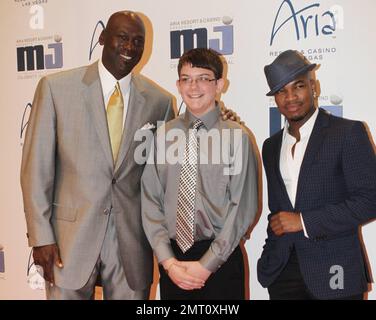 Michael Jordan, Lucas Stroud e NE-Yo partecipano al 11th° gala annuale di Michael Jordan Celebrity Invitational Gala tenutosi presso aria Resort & Casino. Las Vegas, Nevada. 30th marzo 2012. Foto Stock