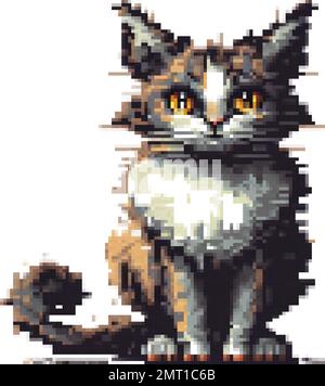 illustrazione vettoriale del gatto di strada scuro Illustrazione Vettoriale