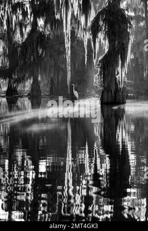 USA, Deep South, Louisiana, Bacino di Atchafalaya, Lafayette, Lago Martin, Foto Stock