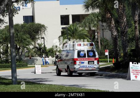 È riferito che St. Mary's Hospital ha spostato un paziente per fare il posto per la diva superstar Celine Dion quando ha fatto il check-in nella struttura il sabato. Secondo i rapporti, un'altra donna, anche in ospedale per partorire, è stata invitata a lasciare la sua stanza perché è stata messa da parte per il songbird canadese settimane fa. La camera, ristrutturata e arredata con un letto più grande, forno a microonde e frigorifero, tra le altre dotazioni, era in uso perché non aspettavano che Dion arrivasse in albergo così presto. Il portavoce dell'ospedale Ryan Lieber e i pubblicisti di Celine sostengono che è lì come un professionista standard Foto Stock