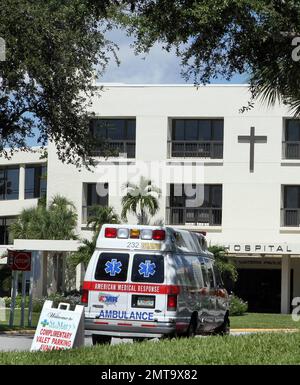 È riferito che St. Mary's Hospital ha spostato un paziente per fare il posto per la diva superstar Celine Dion quando ha fatto il check-in nella struttura il sabato. Secondo i rapporti, un'altra donna, anche in ospedale per partorire, è stata invitata a lasciare la sua stanza perché è stata messa da parte per il songbird canadese settimane fa. La camera, ristrutturata e arredata con un letto più grande, forno a microonde e frigorifero, tra le altre dotazioni, era in uso perché non aspettavano che Dion arrivasse in albergo così presto. Il portavoce dell'ospedale Ryan Lieber e i pubblicisti di Celine sostengono che è lì come un professionista standard Foto Stock