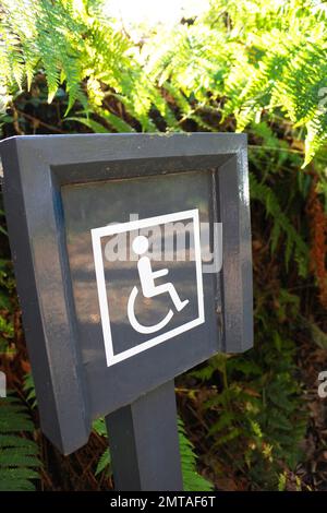 Piccolo cartello per disabili - John Gollop Foto Stock