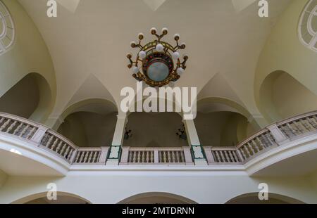 Szeged, Ungheria. Interno della stazione ferroviaria. Szeged è la terza città più grande dell'Ungheria Foto Stock