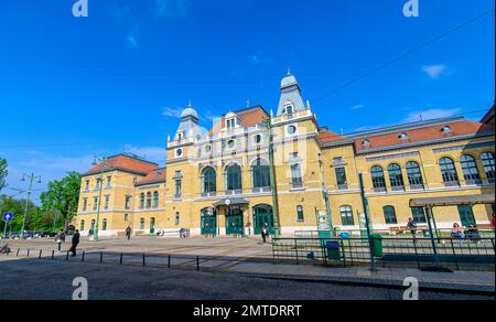 Szeged, Ungheria. La stazione ferroviaria. Szeged è la terza città più grande dell'Ungheria Foto Stock