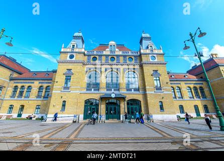 Szeged, Ungheria. La stazione ferroviaria. Szeged è la terza città più grande dell'Ungheria Foto Stock