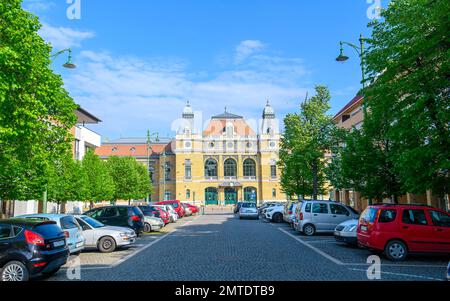 Szeged, Ungheria. La stazione ferroviaria. Szeged è la terza città più grande dell'Ungheria Foto Stock