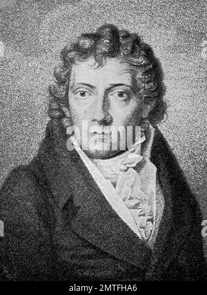 Friedrich Daniel Ernst Schleiermacher, 21 novembre 1768 - 12 febbraio 1834 è stato un teologo tedesco, filosofo e studioso biblico, storico illustrazione Foto Stock