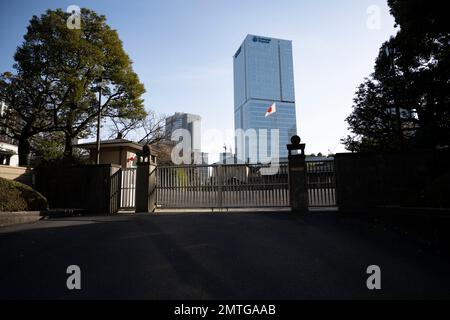 Tokyo, Giappone. 1st Feb, 2023. La residenza del Presidente della Camera dei rappresentanti è la residenza ufficiale del Presidente della Camera dei rappresentanti del Giappone. Si trova a Nagatacho, Tokyo e serve come residenza ufficiale e ufficio del relatore. In giapponese è¡†è-°é™¢è-°é•·å®˜é‚¸ (ShÅ«giin GichÅ Kantei). La residenza è un simbolo dello status e dell'autorità del relatore ed è spesso utilizzata per funzioni ufficiali e per intrattenere gli ospiti. Credit: ZUMA Press, Inc./Alamy Live News Foto Stock