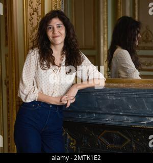 Madrid, Spagna. 01st Feb, 2023. La regista francese Valentina Maurel posa durante la sessione di ritratto alla Casa de America di Madrid in occasione della prima del film 'i Have Electric Dreams'. Credit: SOPA Images Limited/Alamy Live News Foto Stock