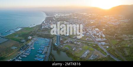 Veduta aerea del paesaggio della zona di Toucheng Township a Taiwan Foto Stock