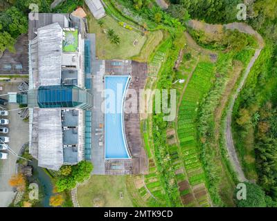 Veduta aerea del paesaggio della zona di Toucheng Township a Taiwan Foto Stock