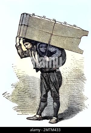 Berufe in Konstantinopel, Türkei, im Jahre 1880, Dienstmann / professioni in Costantinopoli, Turchia, nel 1880, uomo di servizio, Historisch, Storico, digitale migliorata la riproduzione di un originale del 19th centu, genaues Originaldatum nicht bekannt Foto Stock