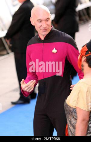 Capitano Picard alla prima Star Trek a Lonon, Regno Unito. 4/20/09. Foto Stock