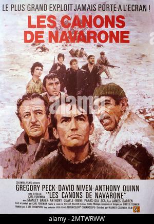 The Guns of Navarone anno : 1961 USA regista : J. Lee Thompson David Niven, Gregory Peck, Anthony Quinn poster francese Foto Stock