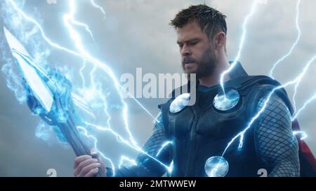 Avengers: Endgame anno : 2019 USA regista : Anthony Russo, Joe Russo Chris Hemsworth Poster (Key Art) Foto Stock