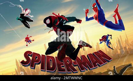 Spider-Man: Into the Spider-Verse anno : 2018 USA regista : Bob Persichetti, Peter Ramsey, Rodney Rothman animazione Poster Foto Stock