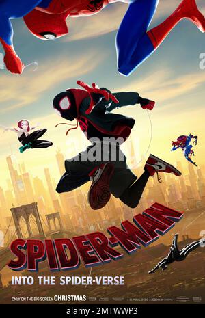 Spider-Man: Into the Spider-Verse anno : 2018 USA regista : Bob Persichetti, Peter Ramsey, Rodney Rothman Animation poster americano Foto Stock