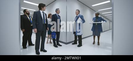 Severance TV Series 2022 - USA Season 1, Episode 3 : in perpetuity Director : ben Stiller Zach Cherry, Adam Scott, Britt Lower, John Turturro, Christopher Walken, Claudia Robinson Foto Stock