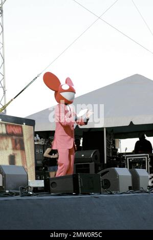 Deadmau5 all'Ultra Music Festival nel Bicentennial Park. Miami, Florida. 3/28/08. Foto Stock