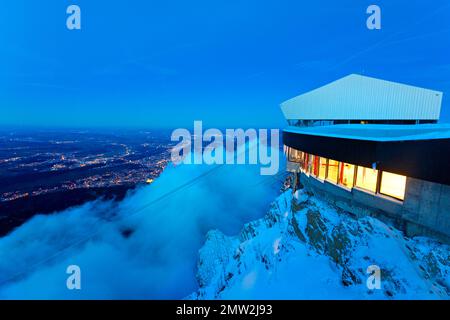 Sulla cima del Monte Pilatus, Alpi svizzere, Svizzera Foto Stock