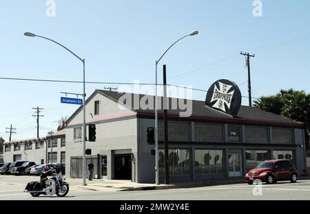 West Coast Choppers, di proprietà di Jesse James, a Long Beach, California. 3/19/10. . Foto Stock