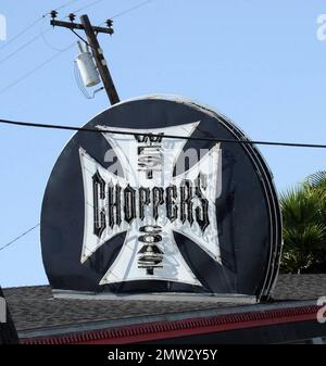 West Coast Choppers, di proprietà di Jesse James, a Long Beach, California. 3/19/10. . Foto Stock