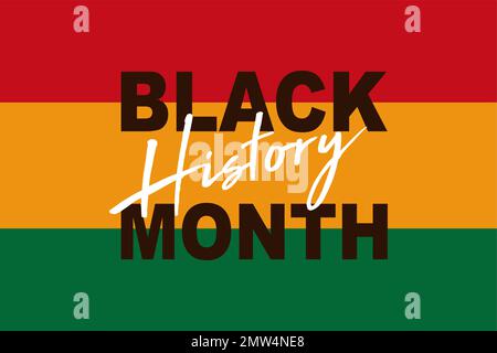 National Black History Month. Concetto di vacanza. Modello per sfondo, banner, biglietto, poster con iscrizione di testo. Storia Africana americana. Celebrat Illustrazione Vettoriale